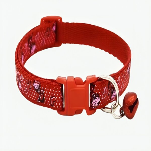 Love Print Adjustable Neck Cat Collar