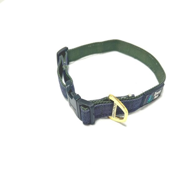 Plain Denim Dog Collar – Green