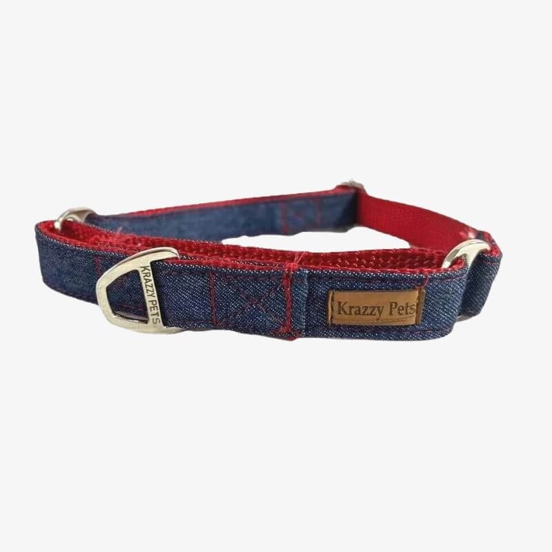 Blue Denim Martingale Dog Collar