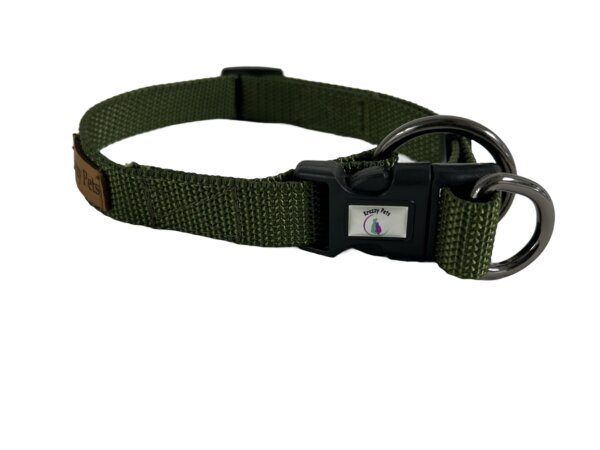 Classic Adjustable Nylon Dog Collar – Olive Green